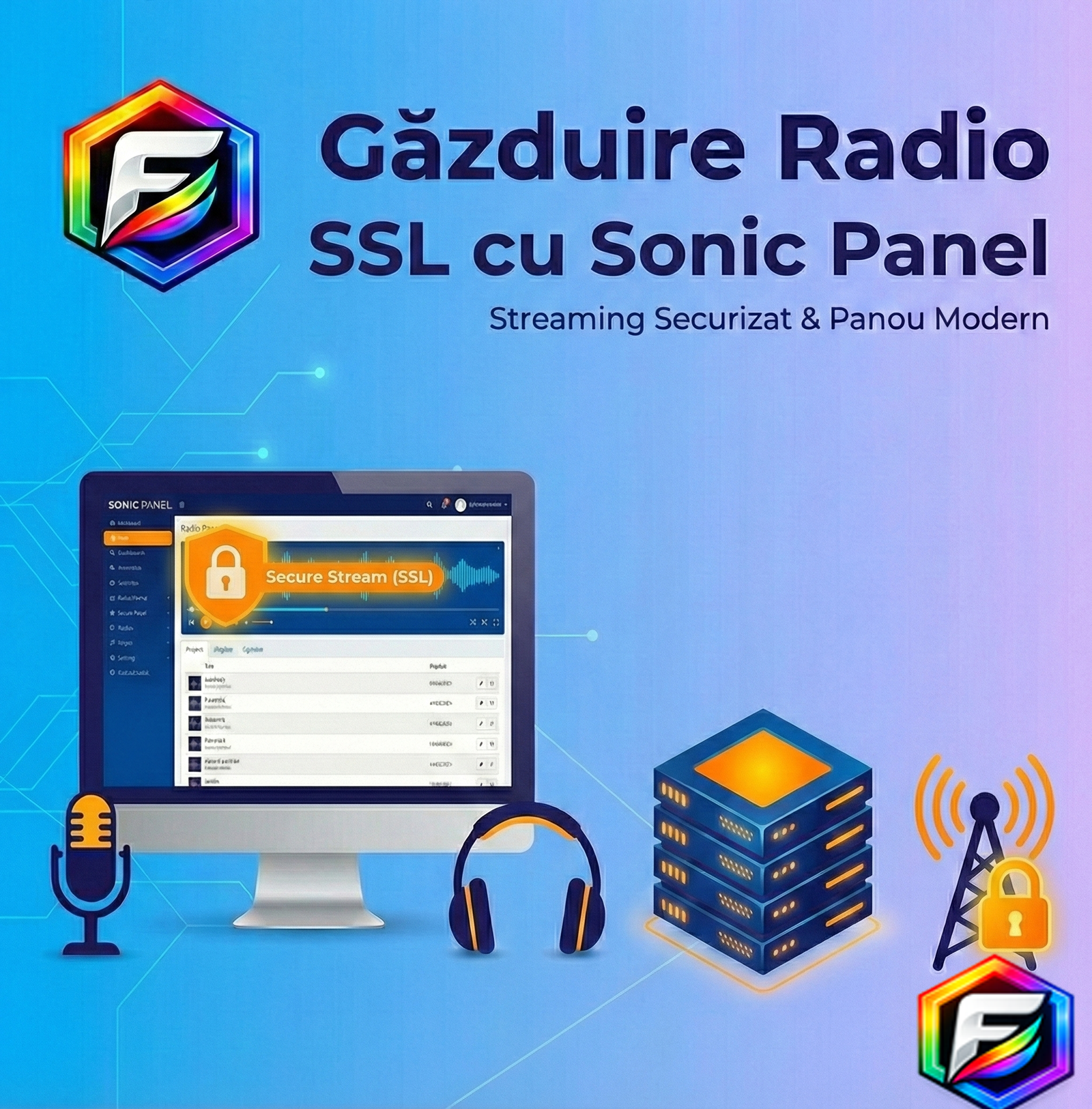 Gazduire Radio SonicPanel