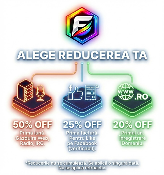 Alege reducerea pe care o vrei